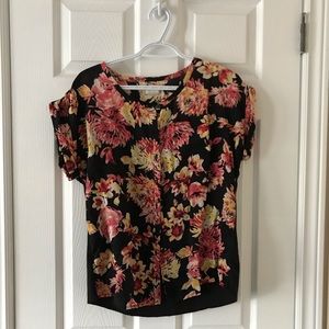 Floral Button-Up Blouse